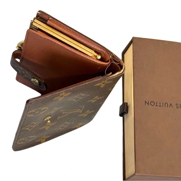 Louis Vuitton Monogram Unisex Viennois Kisslock Wallet with Box Multi HP! - Picture 10 of 16